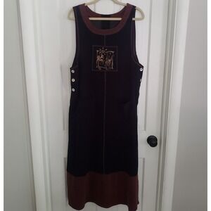 California Concepts Womens Maxi Jumper Dress SIZE 12 Lagom Safari Boho Black